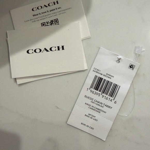 Coach Brown Suede Crossbody Bag with Gold Hardware - Picture 3 of 8